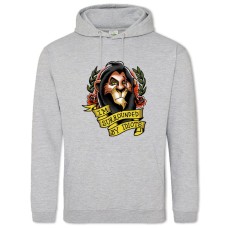 Hoodie with Print The Lion King I Am Surrounded By Idiots - 2XL grey