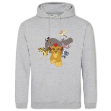 Hoodie with Print The Lion King Heroes - 2XL grey