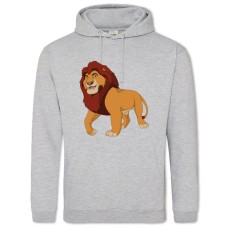 Hoodie with Print The Lion King Cute Smiling Lion - 2XL grey