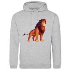 Hoodie with Print The Lion King Big Simba - 2XL grey