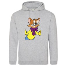 Hoodie with Print Leopold The Cat - 2XL grey