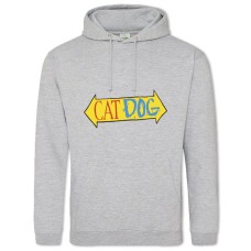 Hoodie with Print Catdog Logo - 2XL grey