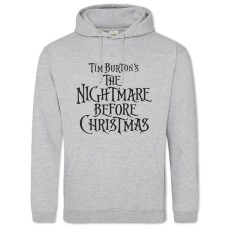 Hoodie with Print The Nightmare Before Christmas Logo - 2XL grey