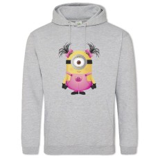 Худи с принтом Гадкий Я Миньоны Девушка - 2XL серый