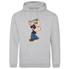 Hoodie with Print Popeye The Sailor Power - 2XL grey