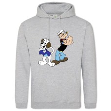 Hoodie with Print Popeye The Sailor With Dog - 2XL grey