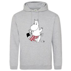 Худи с принтом Муми-Тролли Девушка - 2XL серый