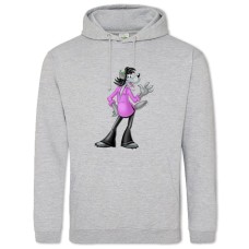 Hoodie with Print Well Wait Wolf Stylish - 2XL grey