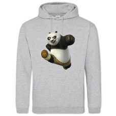 Худі з принтом Кунг Фу Панда Сила - 2XL сірий