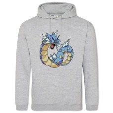Hoodie with Print Pokemons Dragon - 2XL grey