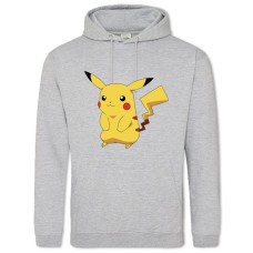 Hoodie with Print Pokemons Cute Pikachu - 2XL grey