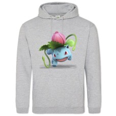 Hoodie with Print Pokemons Ivysaur - 2XL grey