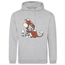 Hoodie with Print Buttermilk Matroskin With Ladybird - 2XL grey