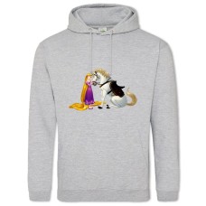 Hoodie with Print Rapunzel With Horse - 2XL grey