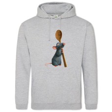 Hoodie with Print Ratatouille With Big Spoon - 2XL grey