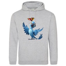 Hoodie with Print Rio Butterfly - 2XL grey