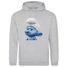 Hoodie with Print The Smurfs Angry Smurf - 2XL grey
