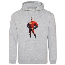 Худі з принтом Суперсімейка Папа - 2XL сірий