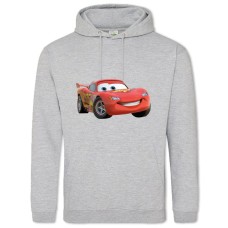 Hoodie with Print Cars Funny Red Car - 2XL grey