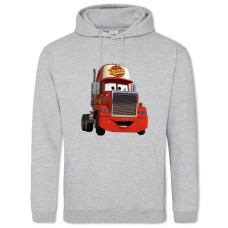 Hoodie with Print Cars Big Red Car - 2XL grey