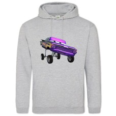 Hoodie with Print Cars Violet Car - 2XL grey
