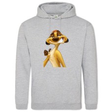 Hoodie with Print Timon And Pumbaa Timon Face - 2XL grey