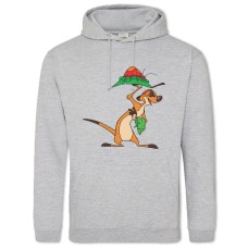 Hoodie with Print Timon And Pumbaa Timon With Food - 2XL grey