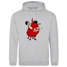 Hoodie with Print Timon And Pumbaa Funny Pumbaa - 2XL grey