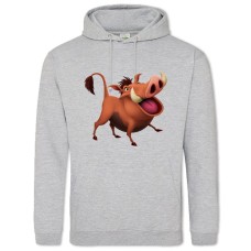 Hoodie with Print Timon And Pumbaa Pumbaa Smile - 2XL grey