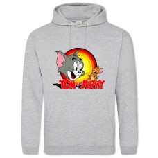Hoodie with Print Tom And Jerry Main Theme - 2XL grey