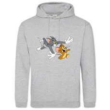Hoodie with Print Tom And Jerry Running Heroes - 2XL grey