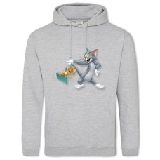 Hoodie with Print Tom And Jerry Funny Heroes - 2XL grey