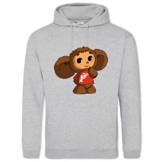 Hoodie with Print Cheburashka And Crocodile Gena Cheburashka - 2XL grey