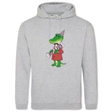 Hoodie with Print Cheburashka And Crocodile Gena Gena And Candy - 2XL grey