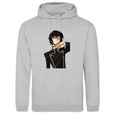 Hoodie with Print Code Geass Lelouch Hero - 2XL grey