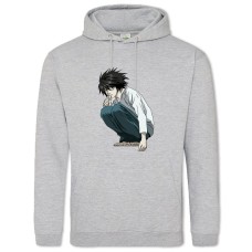 Hoodie with Print Death Note L Hero - 2XL grey