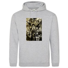 Hoodie with Print Death Note Heroes - 2XL grey