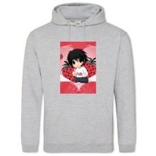 Hoodie with Print Death Note Strawberry L - 2XL grey