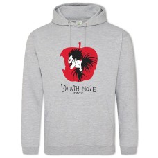 Hoodie with Print Death Note Ryuk Logo - 2XL grey