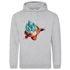 Hoodie with Print Dragon Ball Flying Hero - 2XL grey