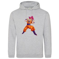 Hoodie with Print Dragon Ball Strong Fighter - 2XL grey