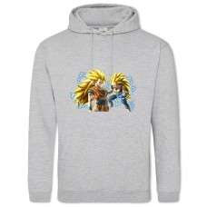 Hoodie with Print Dragon Ball Fighter - 2XL grey