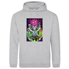 Hoodie with Print Rick And Morty Meditation - 2XL grey