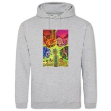 Худі з принтом Рік І Морті Всесвіт - 2XL сірий