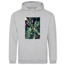 Hoodie with Print Rick And Morty Neon Art - 2XL grey
