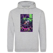 Худі з принтом Рік І Морті Космічний Шатл Монстр - 2XL сірий