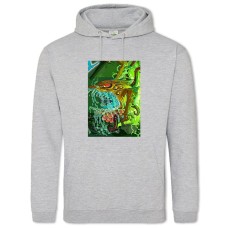 Hoodie with Print Rick And Morty Scary Monster In Portal - 2XL grey