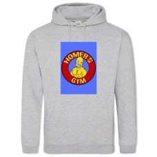 Hoodie with Print The Simpsons Homers Gym - 2XL grey