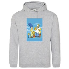 Hoodie with Print The Simpsons All Family - 2XL grey