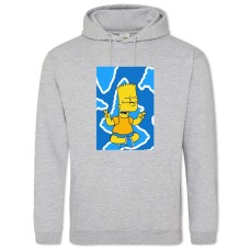 Худі з принтом Сімпсони Медитація Барт - 2XL сірий
